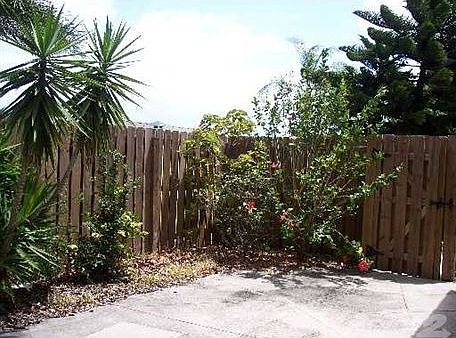 fenced courtyard
