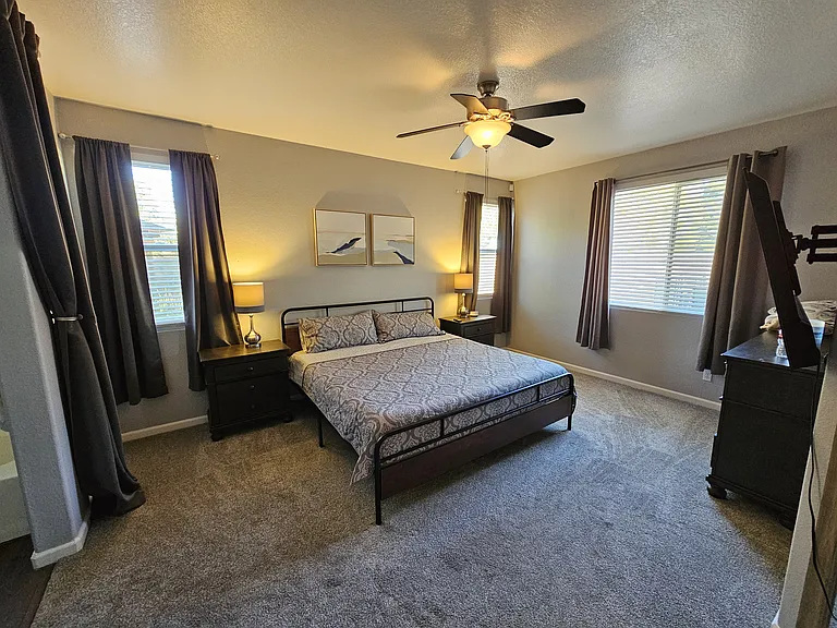 King Size Bed in Master Bedroom