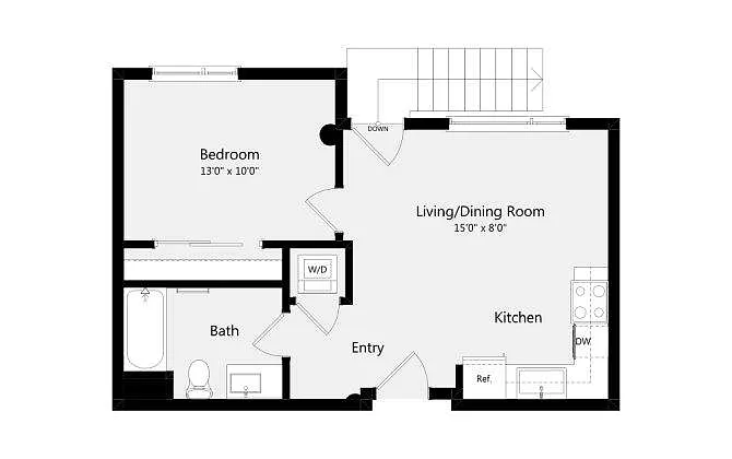 Floor plan 1B-F