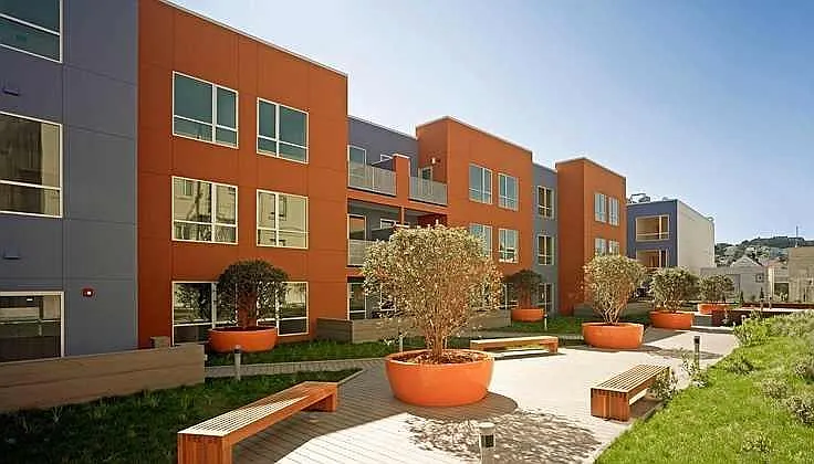 Courtyard looking southwest