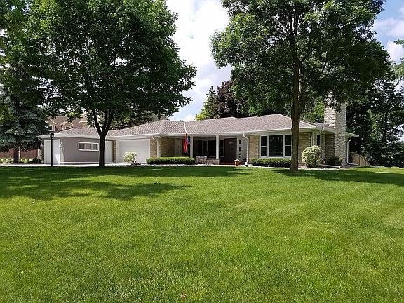 Stone brick ranch home.