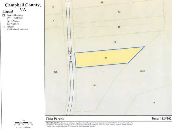 LOT Fifteen Dodson Dr, Rustburg, VA 24588