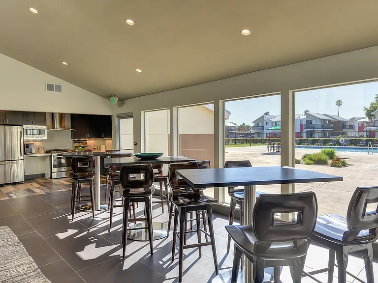 Community Clubhouse Kitchen with Seating