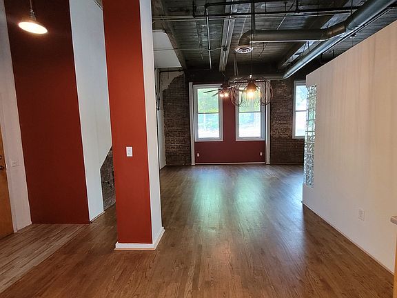 View of main living space from kitchen