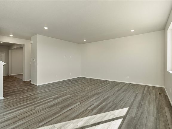 The Waterton floorplan, images taken at Buffalo Highlands