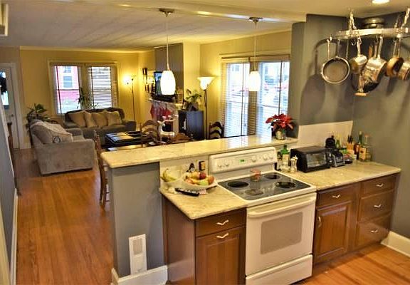 kitchen view into the Living room
