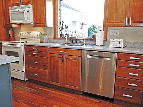 Stainless dishwasher, microwave