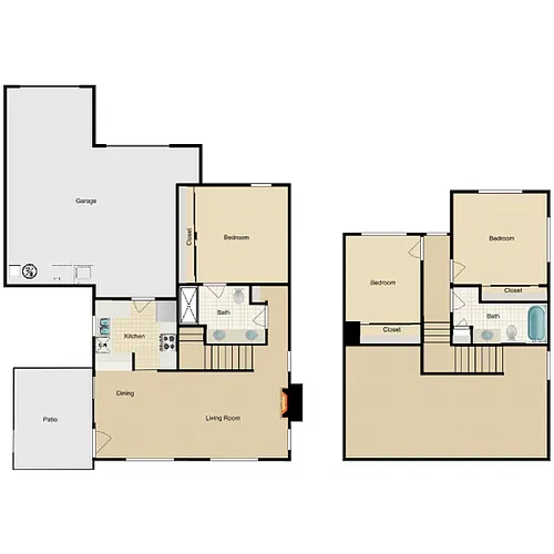 Floor plan 3 Bedroom 2 Bathroom