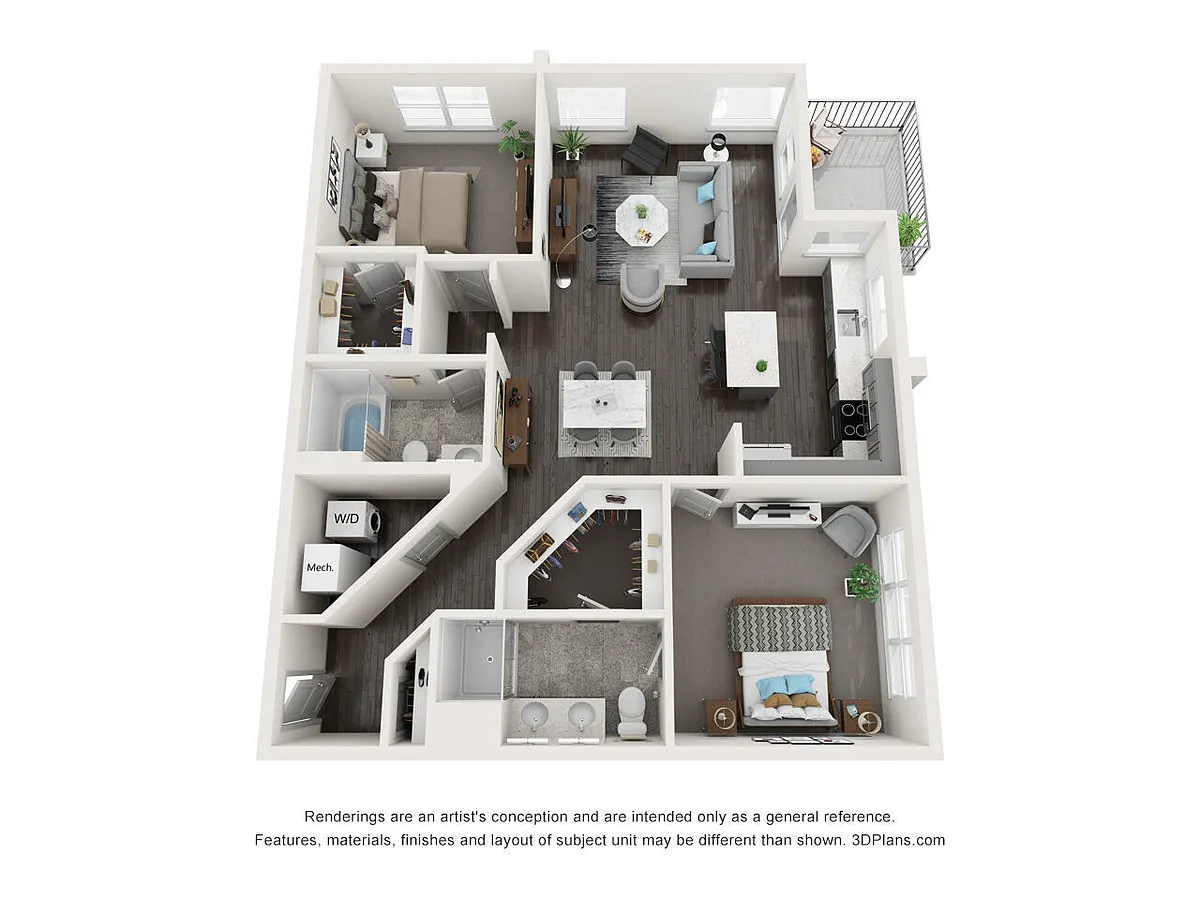 Floor plan 2B2 - Apartment