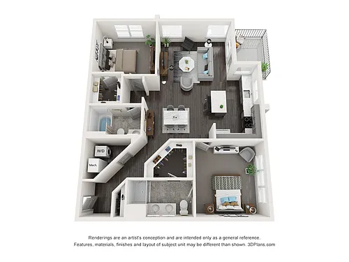 Floor plan 2B2 - Apartment
