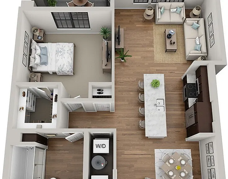 Floor Plan 1C | Arrabelle Apartments | Apartments in Cedarburg, WI Floor Plan 1C | Arrabelle Apartments | Apartments in Cedarburg, WI