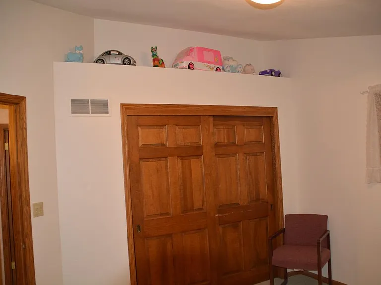 3d bedroom closet with a laundry shoot to the first-floor laundry room