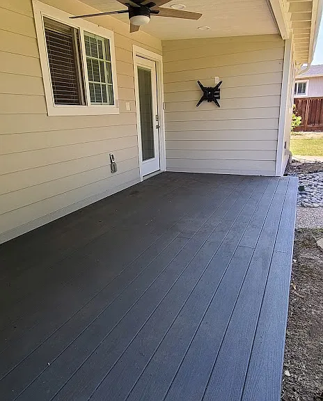 Back deck with TV Mount, Fan & recessed LEDs