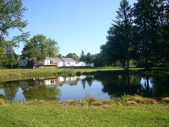 VIEW FROM POND TO HOUSE