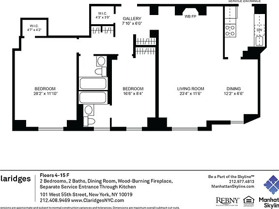 2nd image of 101 W 55th St #1006
