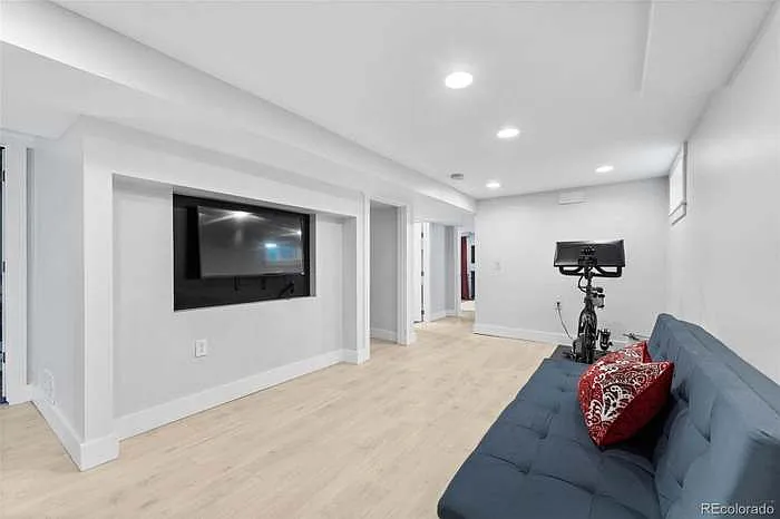 Basement chill area tv included