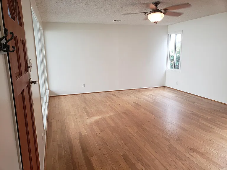 Beautiful wood flooring, solid wood front door