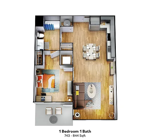 Floor plan 1 Bedroom