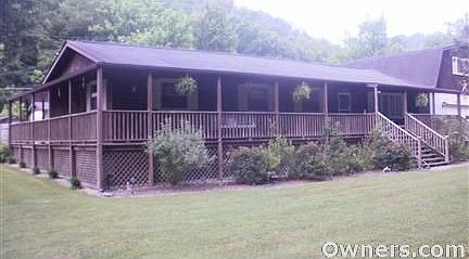 Front view, wrap around porch