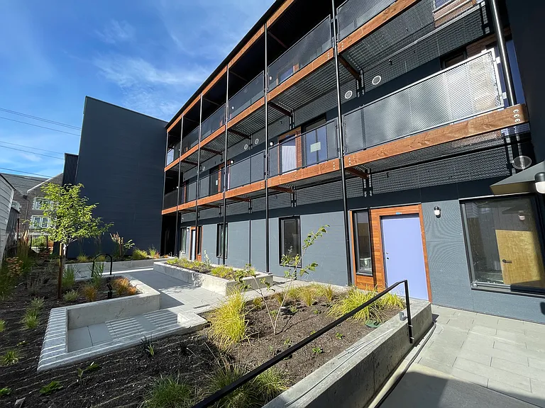 Apartments accessed from the courtyard and circulation balconies