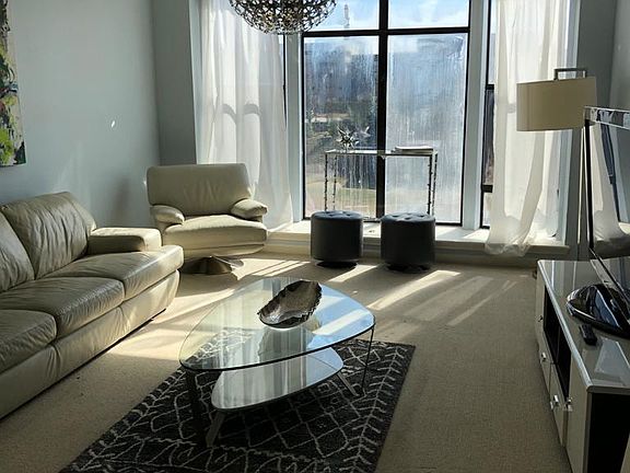 Living room with furniture. New LVP floors now