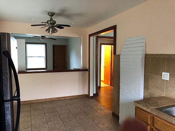 View from kitchen towards office space