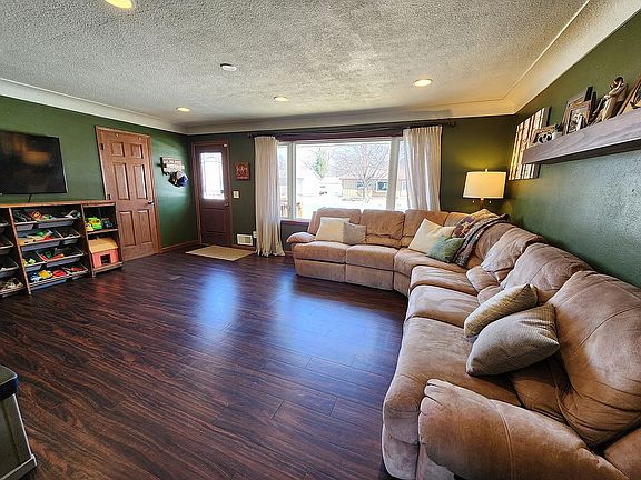 Front door & living room