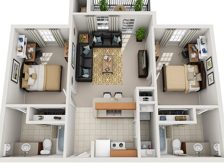2 Bedroom | 2 Bathroom 2 Bedroom | 2 Bathroom