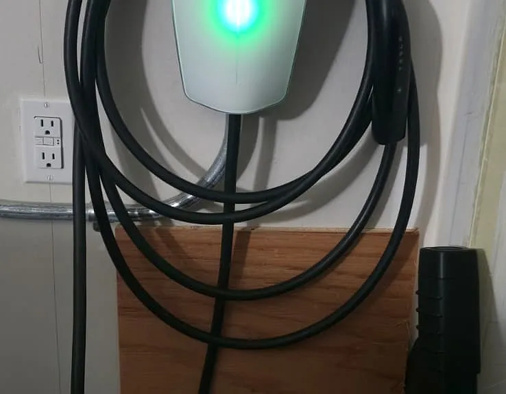 Garage is equipped with Tesla Super charger