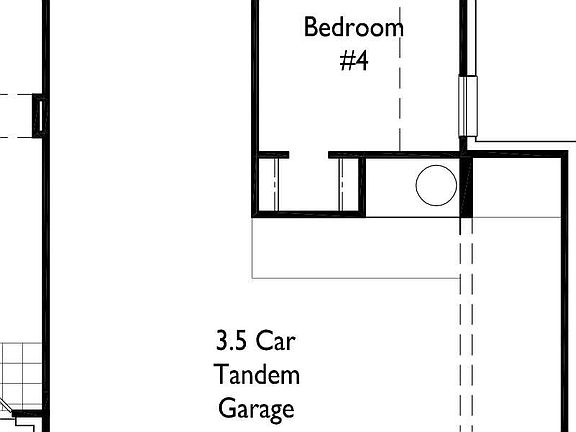 Optional 3.5 Car Tandem Garage