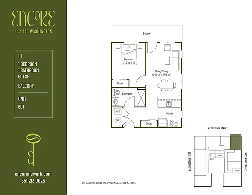 Floor plan E-One Bedroom