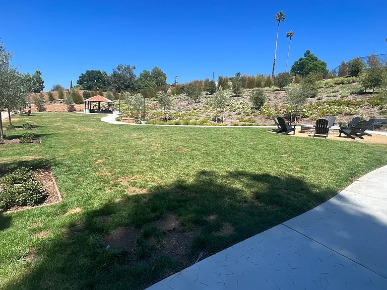 Community Garden and Lawn space with BBQ, firepits and Gazebo