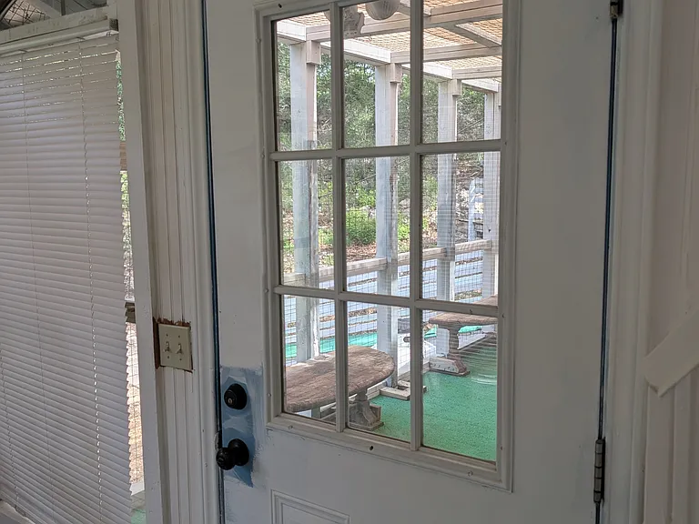 Catio door from mudroom