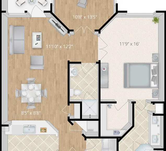 The Vista + Den Floorplan Diagram