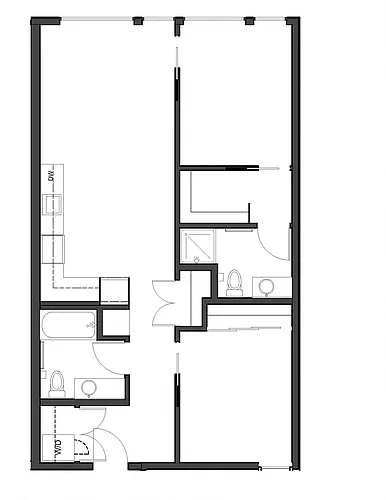 Floor plan 2 Bed 2 Bath B3