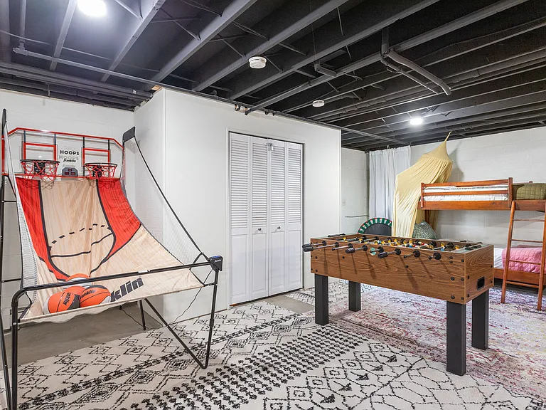 Basement basketball & foosball
