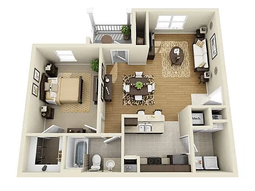Floor plan 1X1