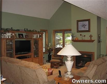 Living room with fireplace