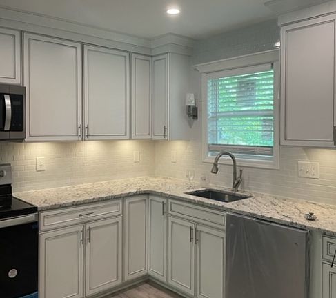 Modern Kitchen with undercabinet lights