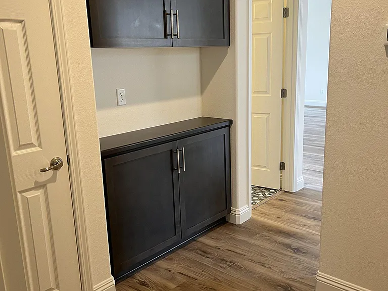 Hallway, storage, linen closets