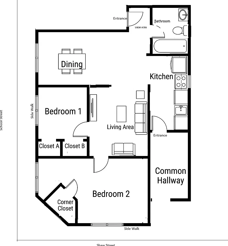 2 bed, 725 sqft, $2,100 — Photo 1