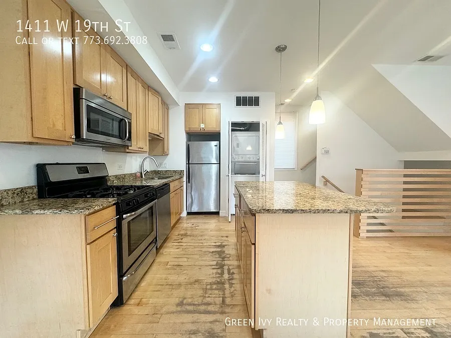 Spacious Three Story Townhouse In Pilsen with Garage Parking and Private Rooftop!! — Photo 3