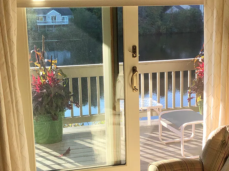 Primary sliding glass doors to deck