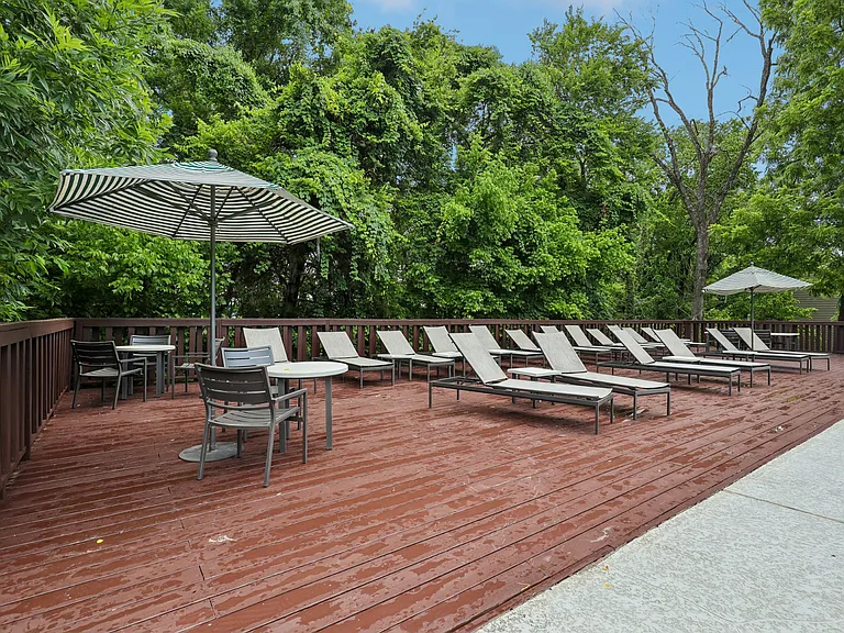 Poolside Patio at The Annaline Apartments in Nashville, TN 37217