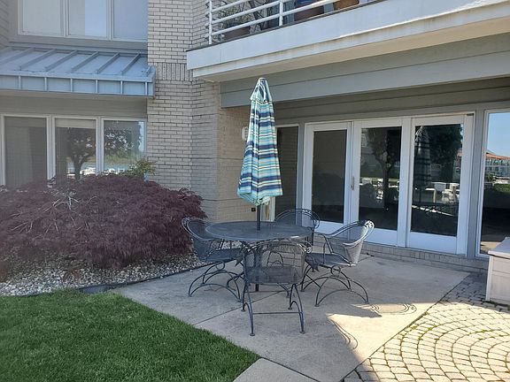 Private patio on the water