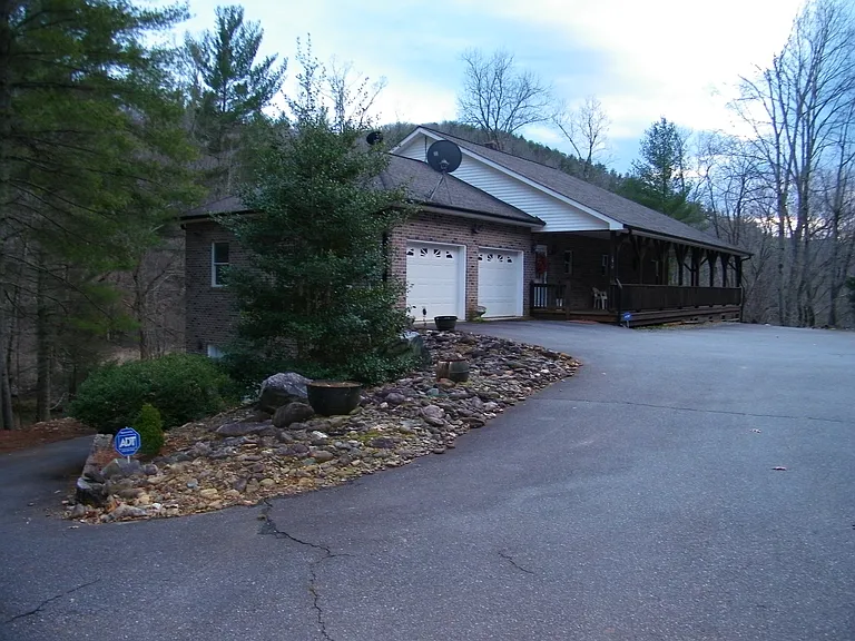 Front of duplex enters from a different side. Very private.