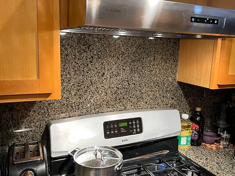 Modern stainless steel appliances