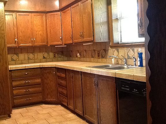 All oak cabinets and trim