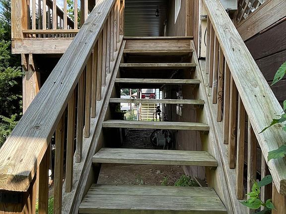 Stairs up to front porch