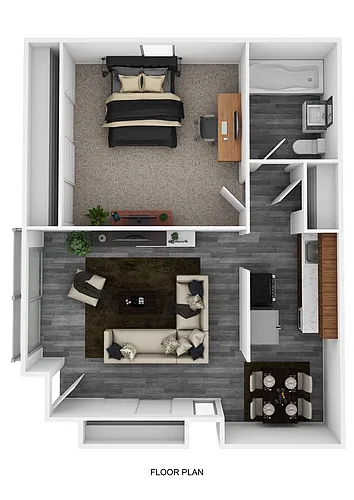 Floor plan 1BR/1BA